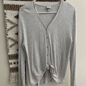 A New Day:: front tie long sleeve